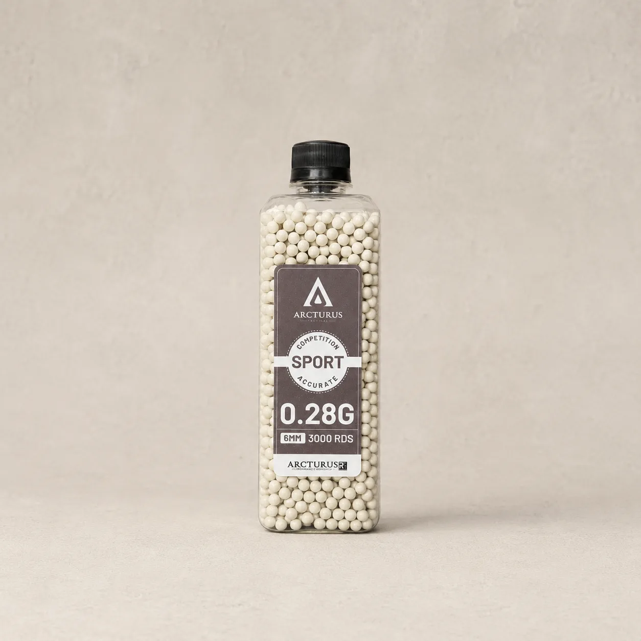 Страйкбольні кулі Arcturus RS SPORT Match Grade 0.28g BBs 3000 pcs bottle White, фото 1